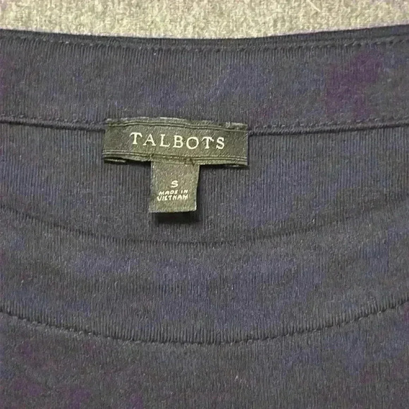 Talbots Short Sleeve Navy Dress. Calf Length. 100% Cotton. Women’s Size Small - Picture 6 of 9